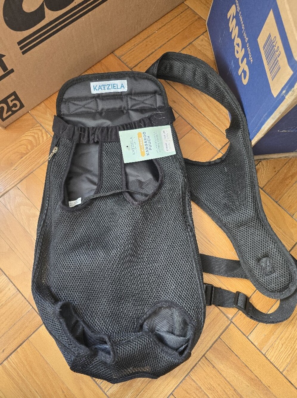 Katziela Kangaroo Pouch Pet Carrier with Breathable Mesh - X-Large